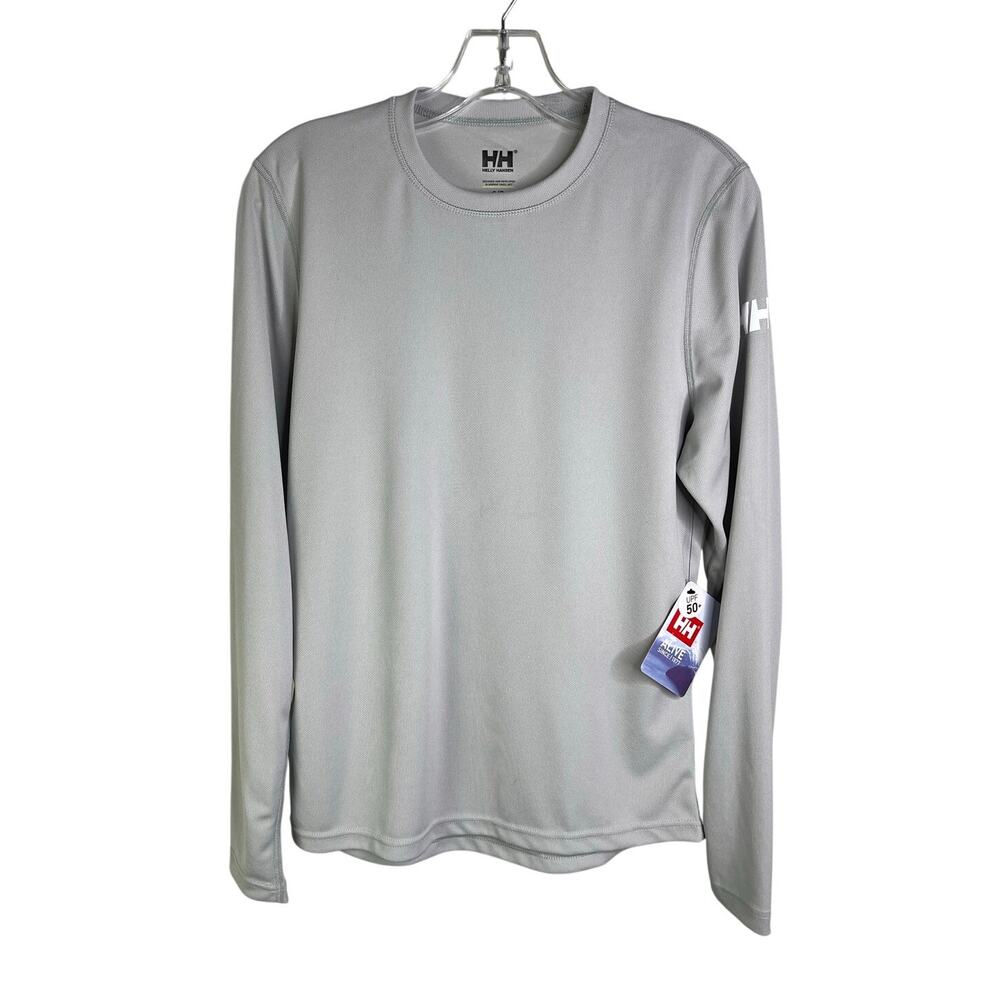 Helly Hansen Athletic Shirt Mens Small Gray‎ UPF 50+ Regular Fit NWT